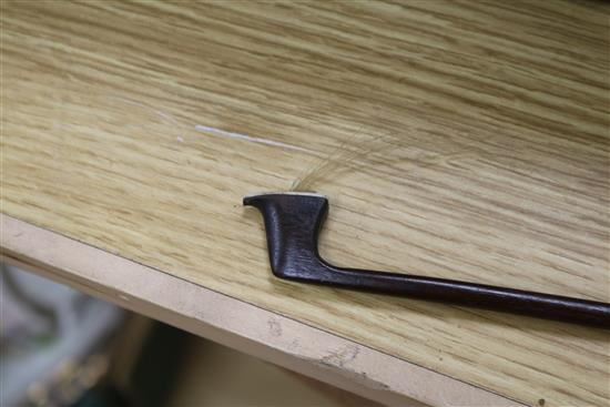 A 19th century violin by Louis Jolly, with bow cased Length 62cm